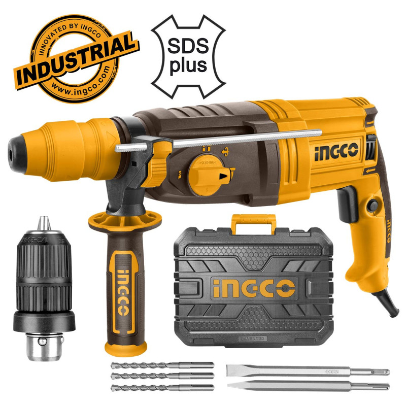 INGCO Ηλεκτρικό Πιστολέτο Περιστροφικό Κρουστικό 950W SDS Plus 2kg (RGH9528-2)