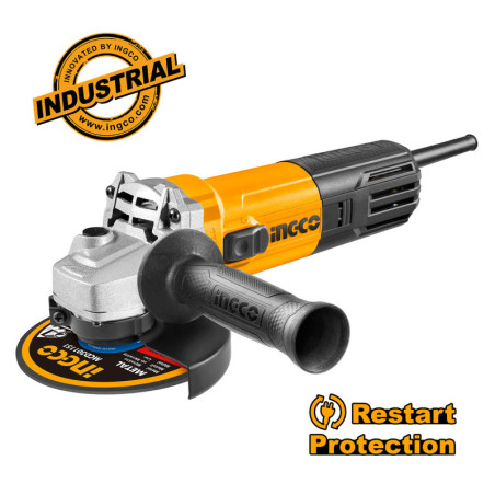 INGCO Ηλεκτρικός Γωνιακός Τροχός 1100W (Rest.Prot) 125mm (AG110018E)
