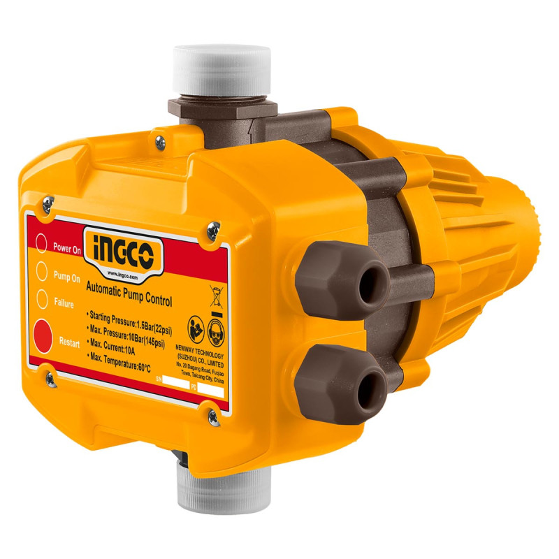 INGCO Ηλεκτρονικός Ελεγκτής Πίεσης Νερού 1.5bar (WAPS001)