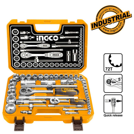 INGCO Καρυδάκια 1/2" - 1/4" Σετ 44 τεμ. (HKTS42441)