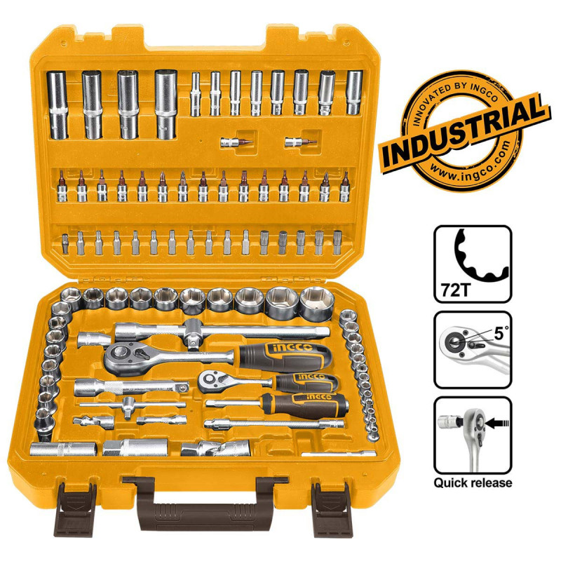 INGCO Καρυδάκια 1/2" - 1/4" Σετ 94 τεμ. (HKTS42941)