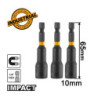 INGCO Καρυδάκια 1/4" Μαγνητικά 10mm 3 τεμ. (AMN1031)
