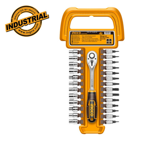 INGCO Καρυδάκια 1/4" Σετ 27 τεμ. (HKTS14271)