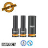INGCO Καρυδάκια Μακριά Impact-Αέρος 1/2" 17-19-21mm Σετ 3 τεμ. (HKISSD12042L)