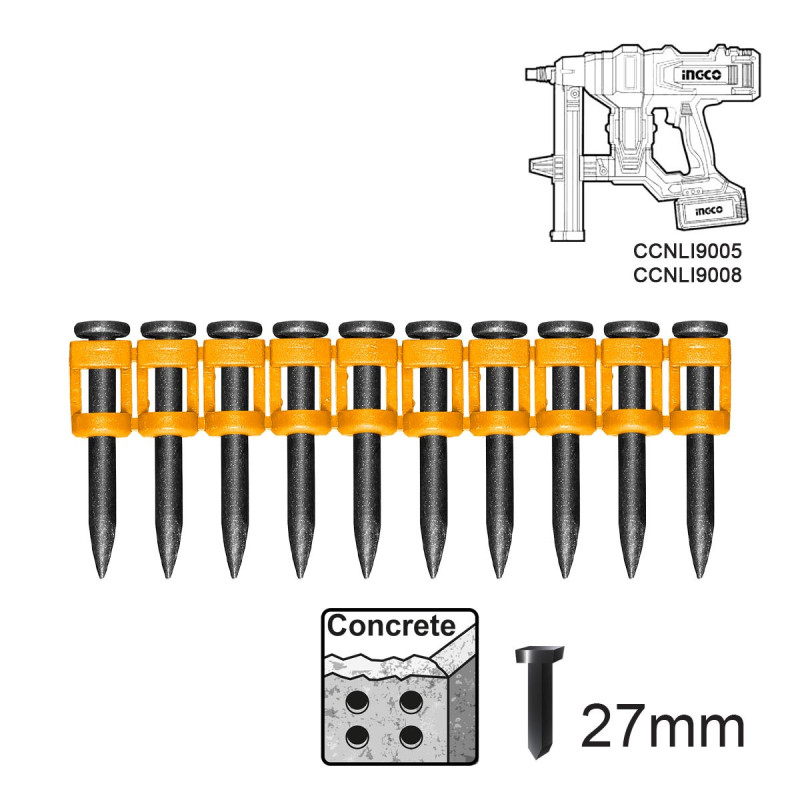 INGCO Καρφιά (Μπετού) Καρφωτικού CCNLI9005 27mm 1000τεμ. (ANA02271)