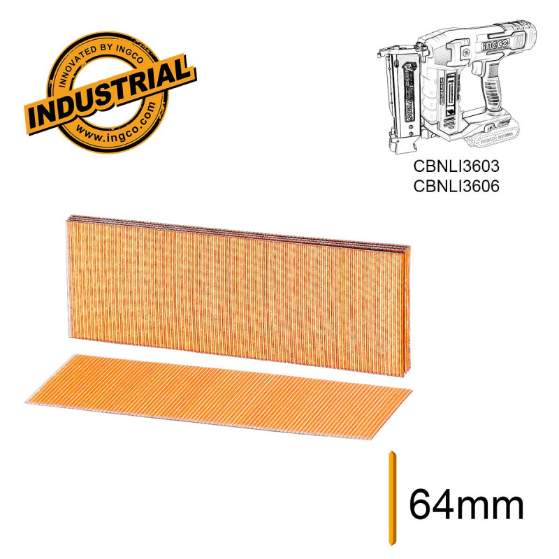 INGCO Καρφιά Ακέφαλα Καρφωτικού Ga23 CBNLI36.. 25mm 10.000 τεμ. (ANA06825)