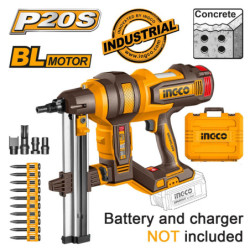 INGCO Καρφωτικό Μπετού Μπαταρίας 20V Li-Ion SOLO 105J (CCNLI9005)
