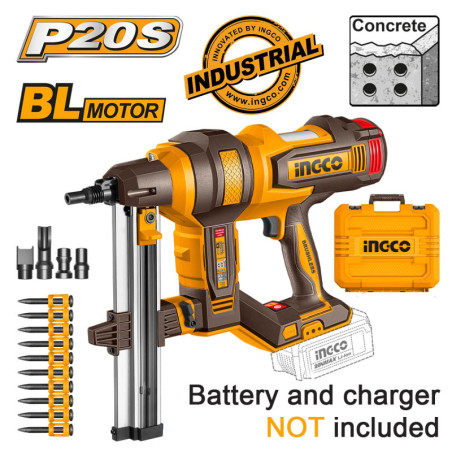 INGCO Καρφωτικό Μπετού Μπαταρίας 20V Li-Ion SOLO 105J (CCNLI9005)