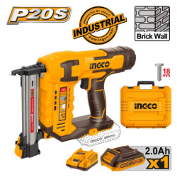 INGCO Καρφωτικό Τοίχου Μπαταρίας 20V Li-Ion + Βαλίτσα (CSTLI3808)