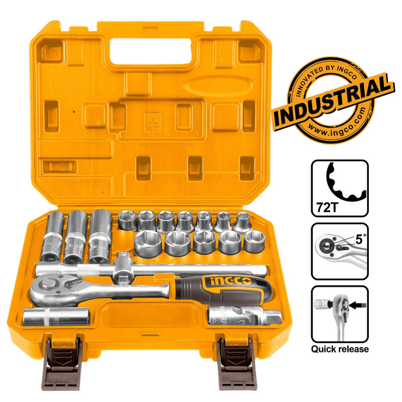 INGCO Κασετίνα Καρυδάκια 1/2" Σετ 20 τεμ. (HKTS12201)