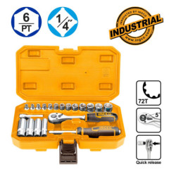 INGCO Κασετίνα Καρυδάκια 1/4" Σετ 20 τεμ. (HKTS14201)