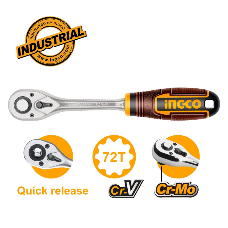 INGCO Καστάνια Ίσια 1/2" 72Τ (HRTH0812)