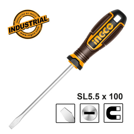 INGCO Κατσαβίδι Ίσιο SL5.5x100mm (HSDSL5100)