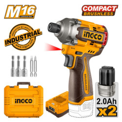 INGCO Κατσαβίδι Παλμικό Compact Μπαταρίας 16V Li-Ion 170Nm (CIRLI16178)