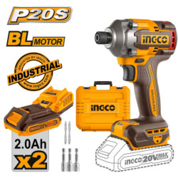 INGCO Κατσαβίδι Παλμικό Μπαταρίας 20V Li-Ion 285Nm (CIRLI2028E)