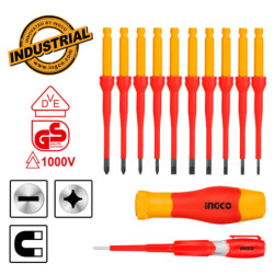 INGCO Κατσαβίδια Ηλεκτρολόγου Ακριβείας VDE Σετ 12 τεμ. (HKISD1201)