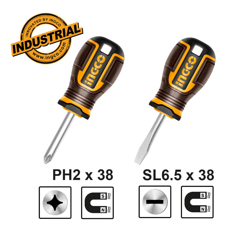 INGCO Κατσαβίδια Νάνος Σετ 2 τεμ. (HKSDS2228)