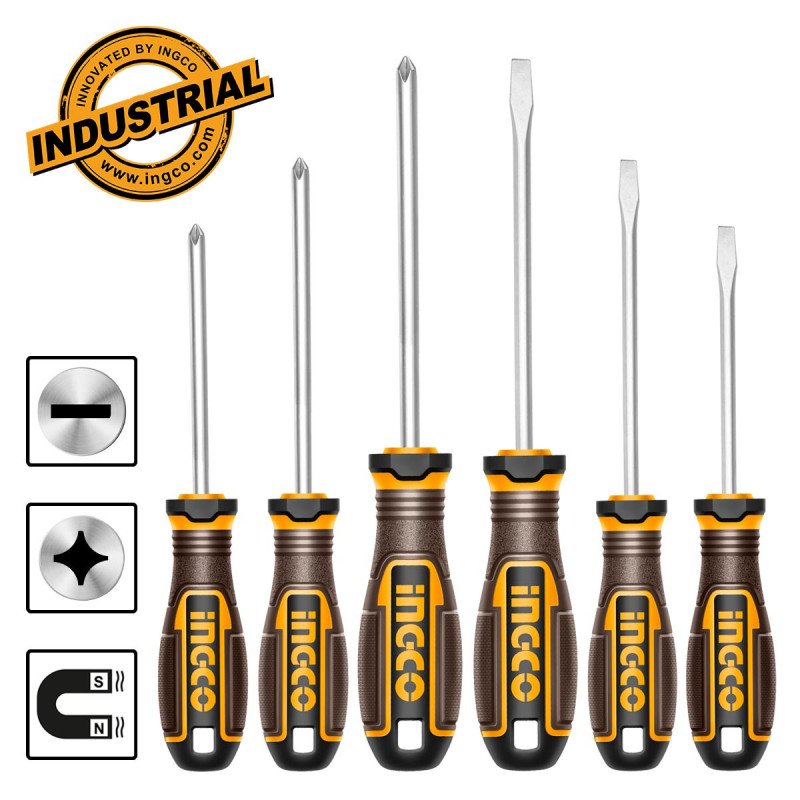 INGCO Κατσαβίδια Σετ 6 τεμ. (HKSDS0628)