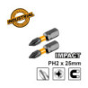 INGCO Κατσαβιδόμυτες Impact PH2x25mm 2 τεμ. (SDBIM71PH225)