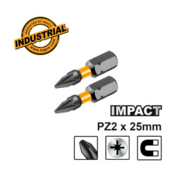 INGCO Κατσαβιδόμυτες Impact PZ2x25mm 2 τεμ. (SDBIM71PZ225)