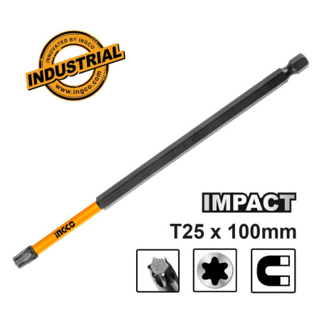 INGCO Κατσαβιδόμυτη Torx Impact T25x100mm (SDBIM71T25100)