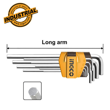 INGCO Κλειδιά Άλλεν 1.5-10mm Σετ 9 τεμ. (HHK11091)
