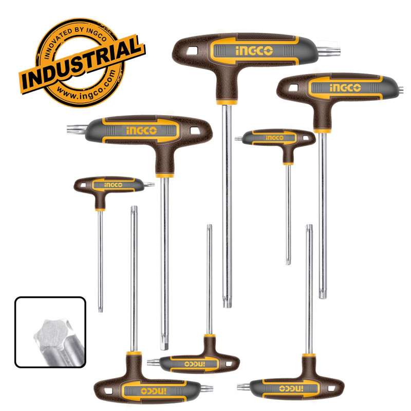 INGCO Κλειδιά Ταφ Torx Σετ 8 τεμ. Τ10-Τ50mm (HHKT80838)