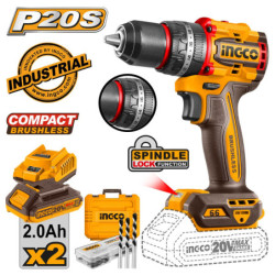 INGCO Κρουστικό Δραπανοκατσάβιδο Compact Μπαταρίας 20V Li-Ion 66Nm (CIDLI20668)