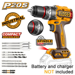 INGCO Κρουστικό Δραπανοκατσάβιδο Compact Μπαταρίας 20V Li-Ion SOLO 96Nm (CIDLI209681)