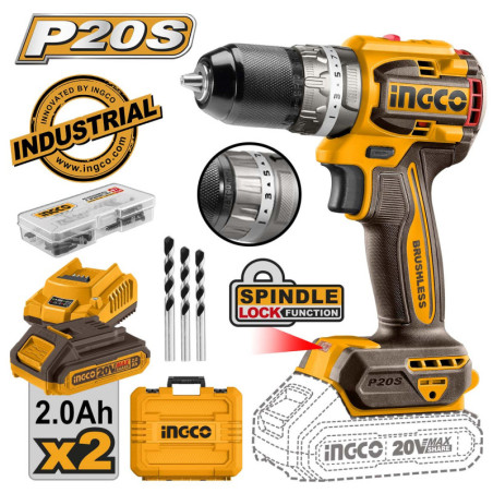 INGCO Κρουστικό Δραπανοκατσάβιδο Μπαταρίας 20V Li-Ion 60Nm (CIDLI20602)