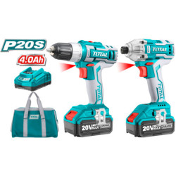 BF TOTAL ΕΠΑΓΓΕΛΜΑΤΙΚΟ ΣΕΤ ΔΡΑΠΑΝΟΚΑΤΣΑΒΙΔΟ + ΠΑΛΜΙΚΟ ΚΑΤΣΑΒΙΔΙ ΜΠΑΤΑΡΙΑΣ ΛΙΘΙΟΥ 20V / 4Ah (TCKLI2004)