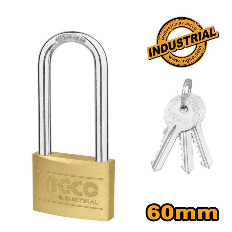 INGCO Λουκέτο Μακρύλαιμο Ορειχάλκινο 60mm (DBPL0602L)