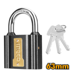 INGCO Λουκέτο Μαύρο Σιδερένιο 63mm (DIPL0601)