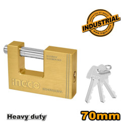INGCO Λουκέτο Τάκος Ορειχάλκινο Βαρέος Τύπου 70mm (DBBPL0702)