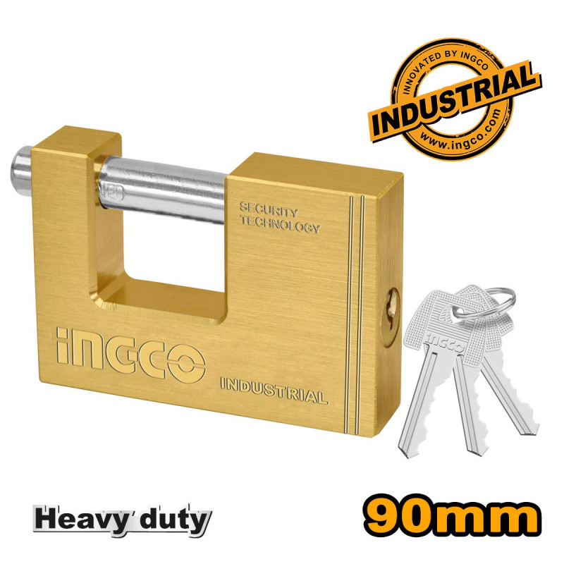 INGCO Λουκέτο Τάκος Ορειχάλκινο Βαρέος Τύπου 90mm (DBBPL0902)