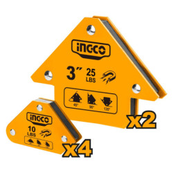 INGCO Μαγνητική Γωνία Συγκόλλησης Σετ 6 τεμ. (AMWH6001)