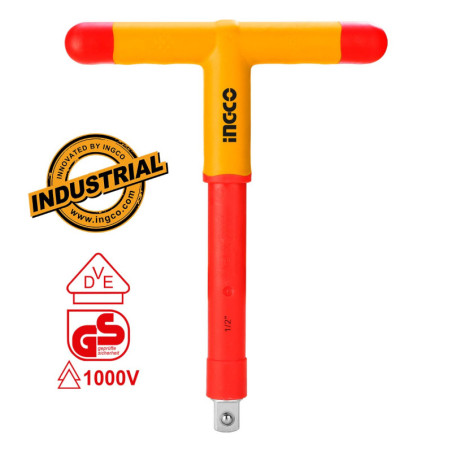 INGCO Μανέλα με Λαβή Τ 1/2" Ηλεκτρολόγου VDE (HITH121)