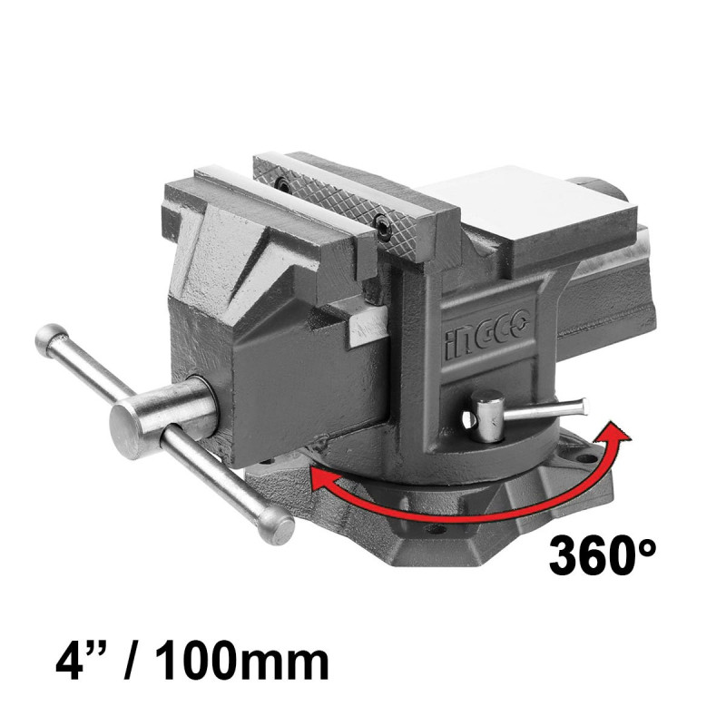 INGCO Μέγγενη Πάγκου 4" Περιστρεφόμενη βάση 360° (HBV084)