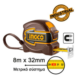 INGCO Μετροταινία με Μαγνήτη 8m x 32mm (HSMT80832M)