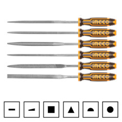 INGCO Μίνι Λίμες Σιδήρου 140mm Σετ 6 τεμ. (HKTF63)