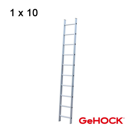 GeHOCK Μονή Σκάλα Αλουμινίου 1 x 10 Σκαλοπάτια GeHOCK (605010)