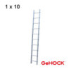 GeHOCK Μονή Σκάλα Αλουμινίου 1 x 10 Σκαλοπάτια GeHOCK (605010)