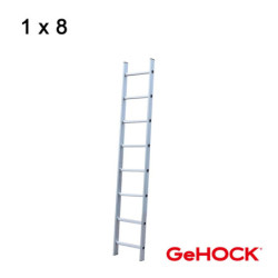 GeHOCK Μονή Σκάλα Αλουμινίου 1 x 8 Σκαλοπάτια GeHOCK (605008)