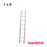 GeHOCK Μονή Σκάλα Αλουμινίου 1 x 8 Σκαλοπάτια GeHOCK (605008)