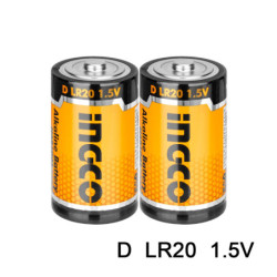 INGCO Μπαταρία Αλκαλική LR20  (D)   2 τεμ. (HAB1D01)