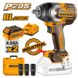INGCO Μπουλονόκλειδο Κρουστικό Μπαταρίας 20V Li-Ion 850-1000Nm (CIWLI2085)