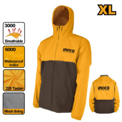 INGCO Μπουφάν Αντιανεμικό - Αδιάβροχο με Κουκούλα XL (HJATL2281.XL)