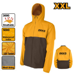 INGCO Μπουφάν Αντιανεμικό - Αδιάβροχο με Κουκούλα XXL (HJATL2281.XXL)