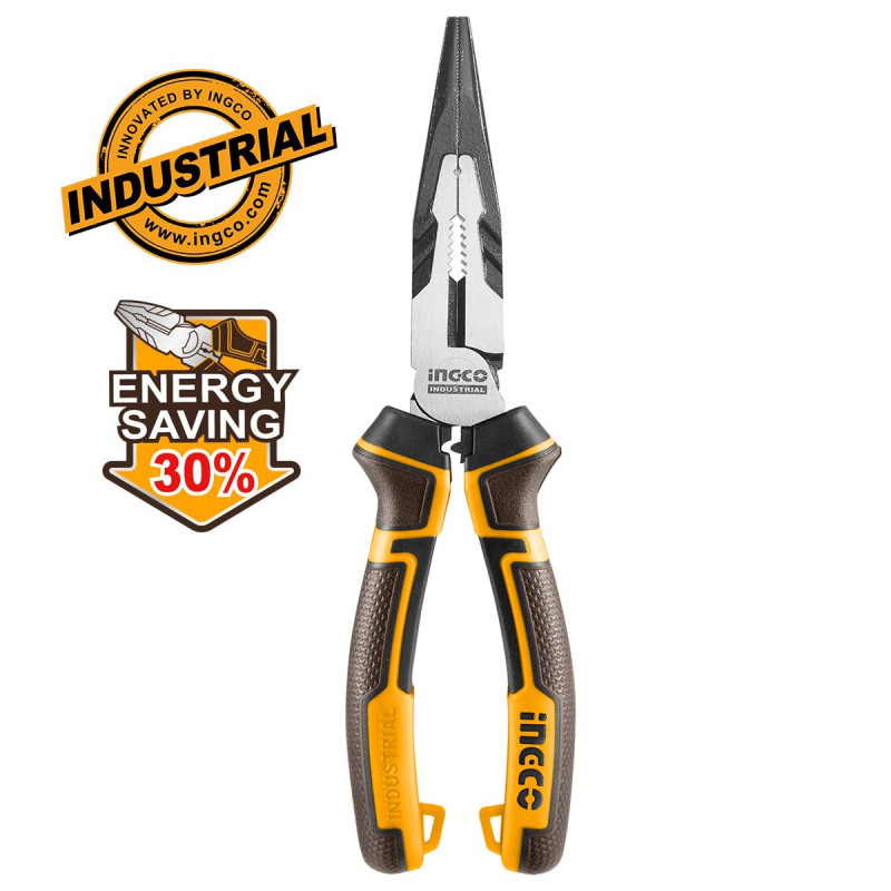 INGCO Μυτοτσίμπιδο Μακρύ Ίσιο Βαρέος Τύπου 200mm (HHLNP28200)