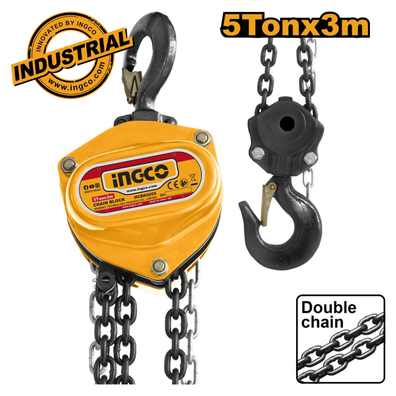INGCO Παλάγκο Αλυσίδας - Γερανάκι 5 Ton (HCBK0205)
